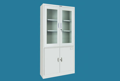 Large upper glass and lower iron cabinet W860XD360XH1800